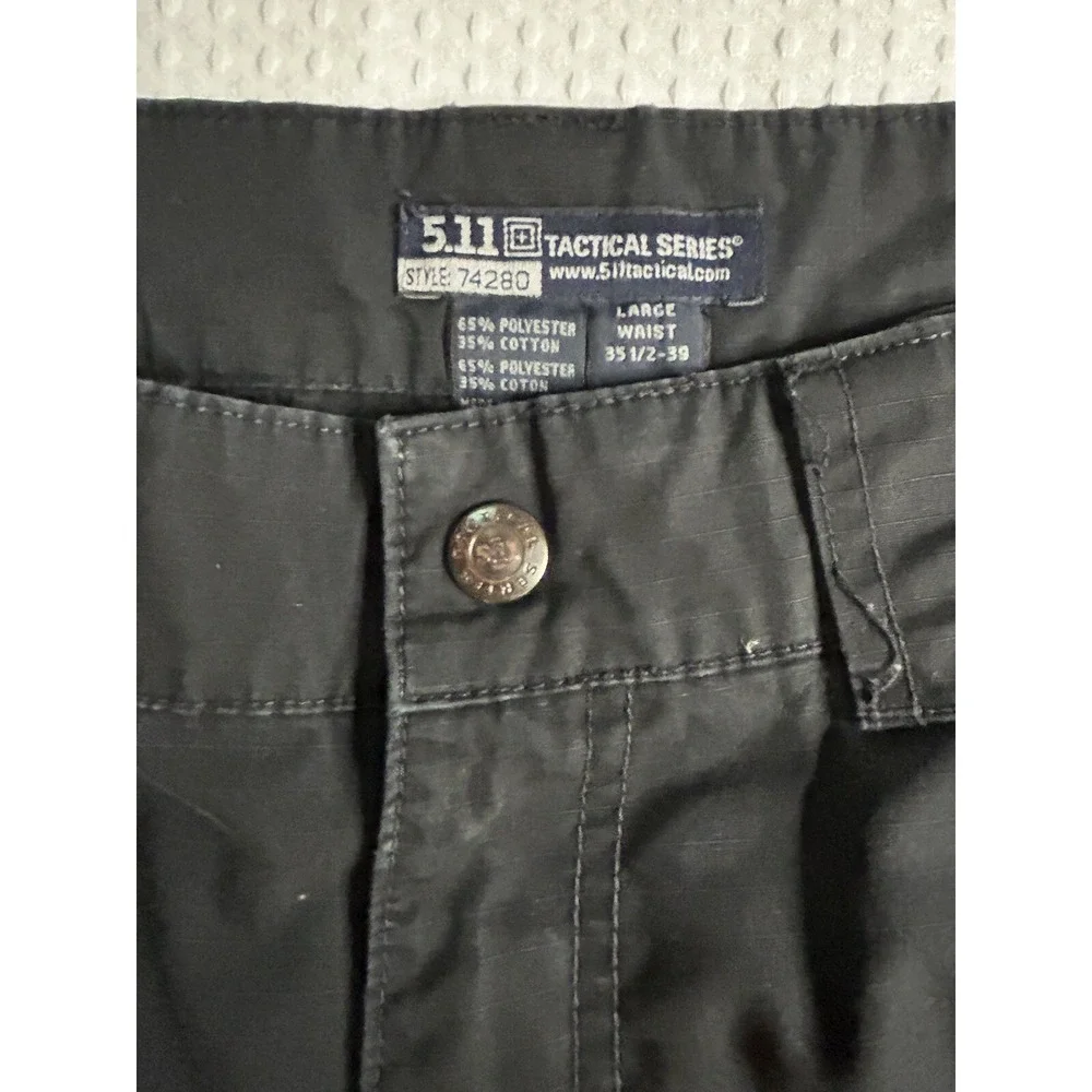 511 Tactical Pants Men's Large (35 1/2 - 39) Black Ripstop 30.5